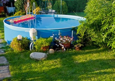 Pool in a garden- Big easy pool designs